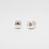 [ 925 Sterling silver ] Convex Square One Touch Silver Earring