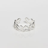 [ 925 Sterling silver ] Heart Open Silver Ring