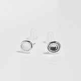 [ 925 Sterling silver ] Oval Ancient Patterns Silver Earring