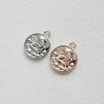 PD.2072 // Round Angel Pendant, 2 Pc [5-2212-05]