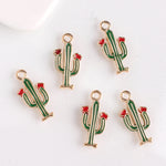 PD.1917 // Green Cactus Epoxy Pendant, 2 Pc