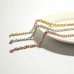 SG.590 // Surgical Steel 3mm Basic chain [Silver, Gold, RoseGold], 90cm