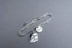 [ 925 Sterling silver ] "Good Luck" Pendant Silver Bracelet