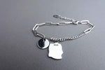 [ 925 Sterling silver ] "Good Luck" Pendant Silver Bracelet