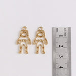 PD.1919 // Gold Astronaut Pendant, 2 Pc