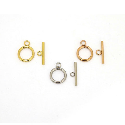 SG.566 // Surgical Steel Basic toggle bars r [Siver, Gold, RoseGold], 1 Set