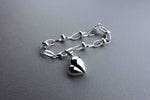 [ 925 Sterling silver ] Heart Pendant Silver Bracelet