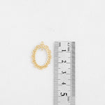 PD.2161 // Gold Line Oval Frame Pendant, 2 Pc / P-DQ-0248