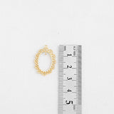 PD.2161 // Gold Line Oval Frame Pendant, 2 Pc / P-DQ-0248