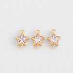 PD.2160 // Zirconia Serrature Cubic Star Connector Pendant, 1 Pc / P-DQ-0245