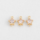 PD.2160 // Zirconia Serrature Cubic Star Connector Pendant, 1 Pc / P-DQ-0245