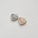 PD.2074 // Lace Heart Pendant, 2 Pc [5-2212-03]