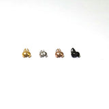 SG.561 // Surgical Steel  2 mm Ballcap [Siver, Gold, RoseGold, Black] , 4 pc