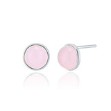 [ 925 Sterling silver ] Rose Quartz Stone Earring