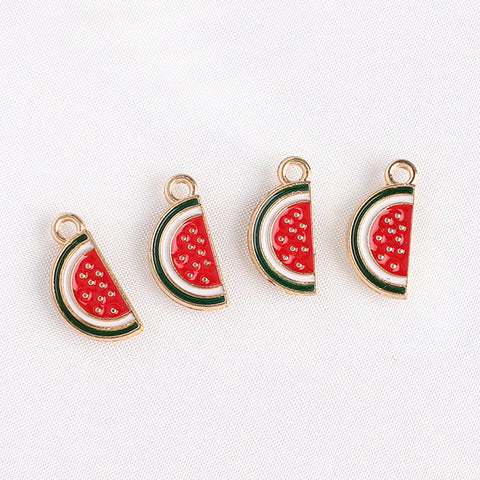 PD.1922 // Gold WaterMelon Epoxy Pendant, 2 Pc