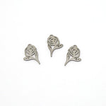 SG.545 // Surgical Steel Rose pendant [Siver], 1 pc