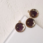 PD.1925 // Gold Earth Epoxy Pendant, 2 Pc