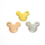 SG.528 // Surgical Steel Mickey Mouse with a sheep ring Pendant [Siver, Gold, Rose Gold], 1 pc