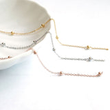 SG.578 // Surgical Steel Ball mix chain [Siver, Gold, RoseGold], 90cm