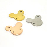 SG.528 // Surgical Steel Mickey Mouse with a sheep ring Pendant [Siver, Gold, Rose Gold], 1 pc