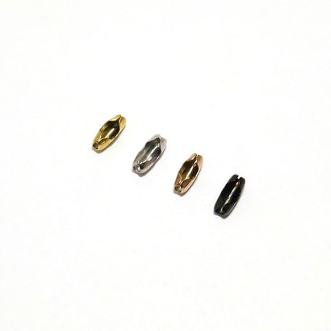 SG.563 // Surgical Steel 2mm Ball chain connector cap [Siver, Gold, RoseGold, Black] , 4 pc