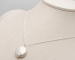 [ 925 Sterling silver ] Baroque Pearl Pendant Silver Necklace