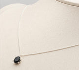 [ 925 Sterling silver ] Black Pendant Silver Necklace