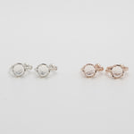 [ 925 Sterling silver ] Gemstone One-Touch Silver Earring