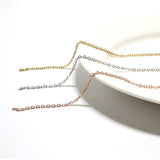 SG.570 // Surgical Steel 1mm chain [Siver, Gold, RoseGold], 90cm