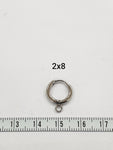 SG.150 // Surgical Steel O-ring One Tuch EarPost, 2 Pc