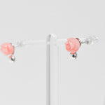 [ 925 Sterling silver ] Coral Rose Silver Earring