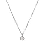 [ 925 Sterling silver ] White Opal Pendant Silver Necklace