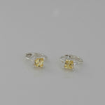 [ 925 Sterling silver ]  Yellow Square One Touch Silver Earring