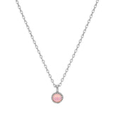 [ 925 Sterling silver ] Rose Water Opal Pendant Silver Necklace