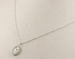 [ 925 Sterling silver ] Rose Pendant Bone Chain Silver Necklace