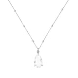 [ 925 Sterling silver ] Water Drop Pendant Silver Necklace