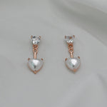 [ 925 Sterling silver ]  Heart Two Way Silver Earring