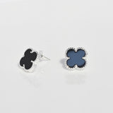 [ 925 Sterling silver ] Black Clover Silver Earring