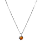 [ 925 Sterling silver ] Topaz Pendant Silver Necklace