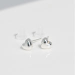 [ 925 Sterling silver ] Mini Chubby Heart Silver Earring