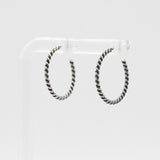 [ 925 Sterling silver ] Antique Two-Line Twist Silver Earring