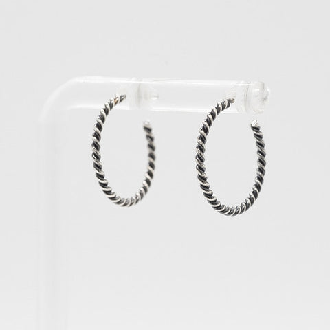 [ 925 Sterling silver ] Antique Two-Line Twist Silver Earring