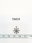 SG.106 // Surgical Steel Big Snow Flower Pendant , 2 Pc