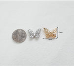 PD.2085 // Glass Dot Butterfly Pendant, 2 Pc [5-2010-07]