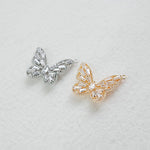 PD.2085 // Glass Dot Butterfly Pendant, 2 Pc [5-2010-07]