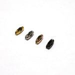 SG.563 // Surgical Steel 2mm Ball chain connector cap [Siver, Gold, RoseGold, Black] , 4 pc