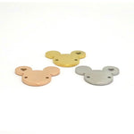 SG.528 // Surgical Steel Mickey Mouse with a sheep ring Pendant [Siver, Gold, Rose Gold], 1 pc