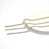 SG.580 // Surgical Steel 2.3mm Curve Chain [Siver, Gold, RoseGold], 90cm