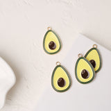 PD.1928 // Gold Avocado Epoxy Pendant, 2 Pc