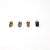 SG.563 // Surgical Steel 2mm Ball chain connector cap [Siver, Gold, RoseGold, Black] , 4 pc